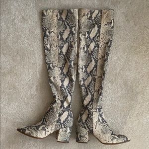 Steve Madden Jacey Natural Snake Boot